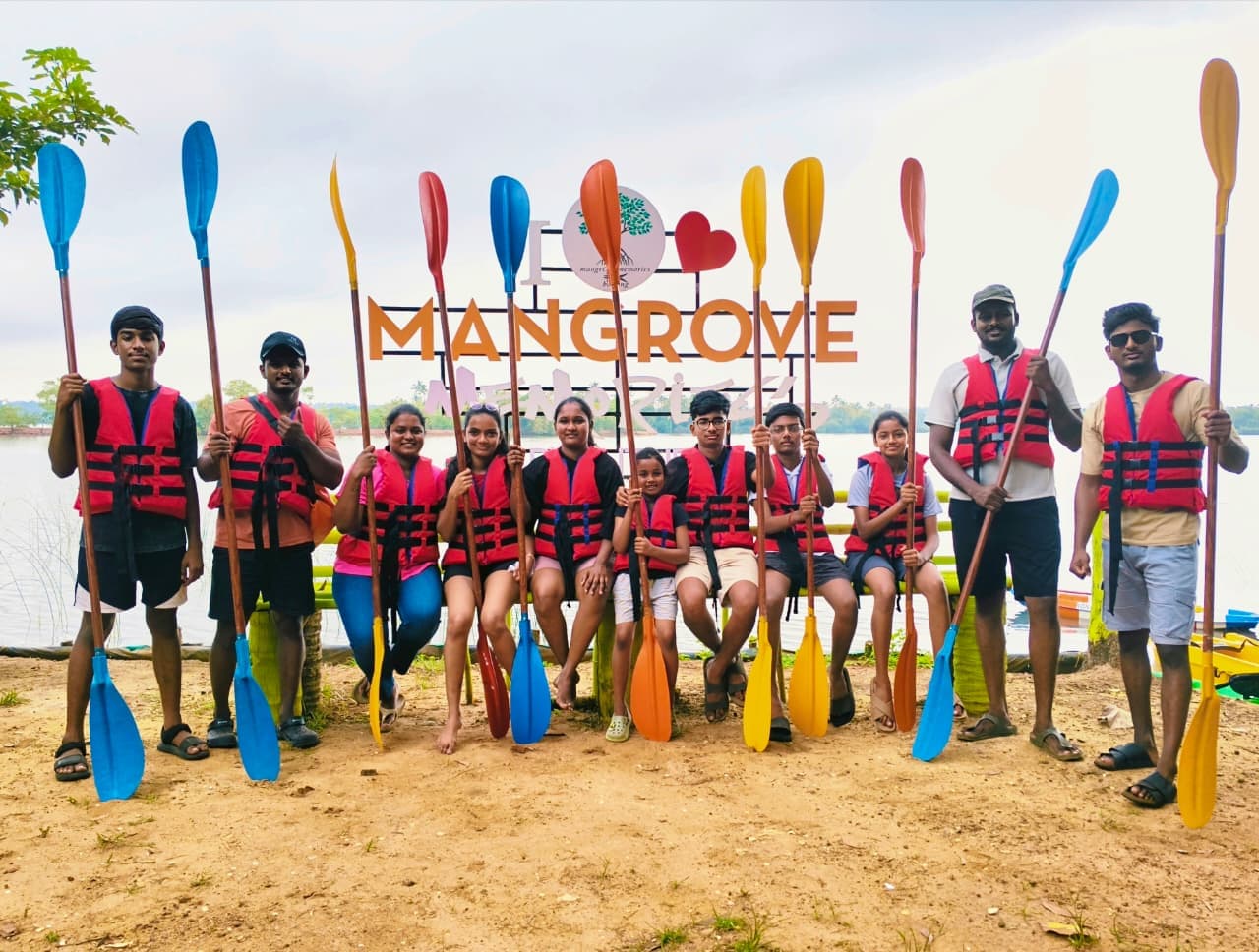 Getting ready to go kayaking in the serene waters