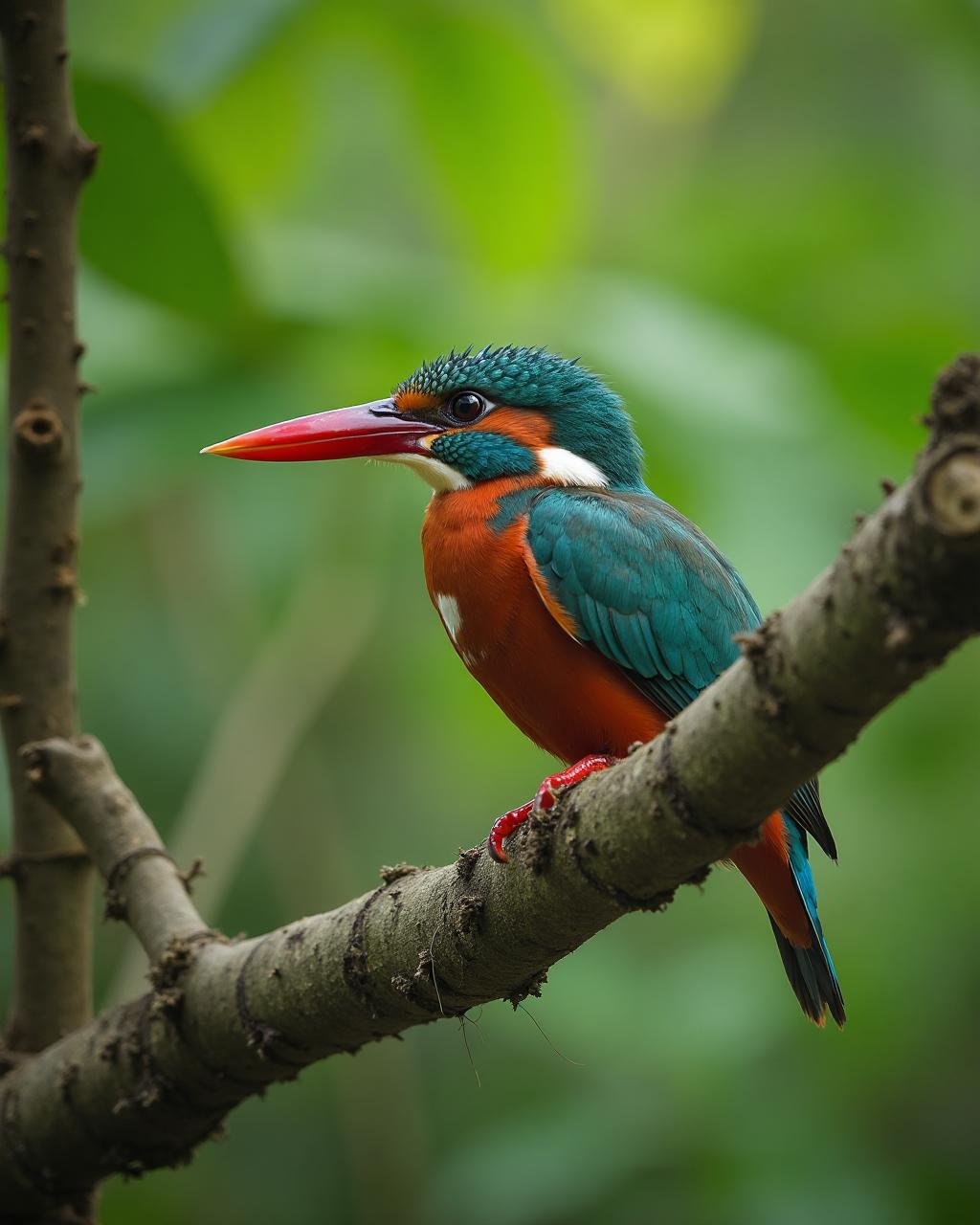 Colorful kingfisher bird in Kerala